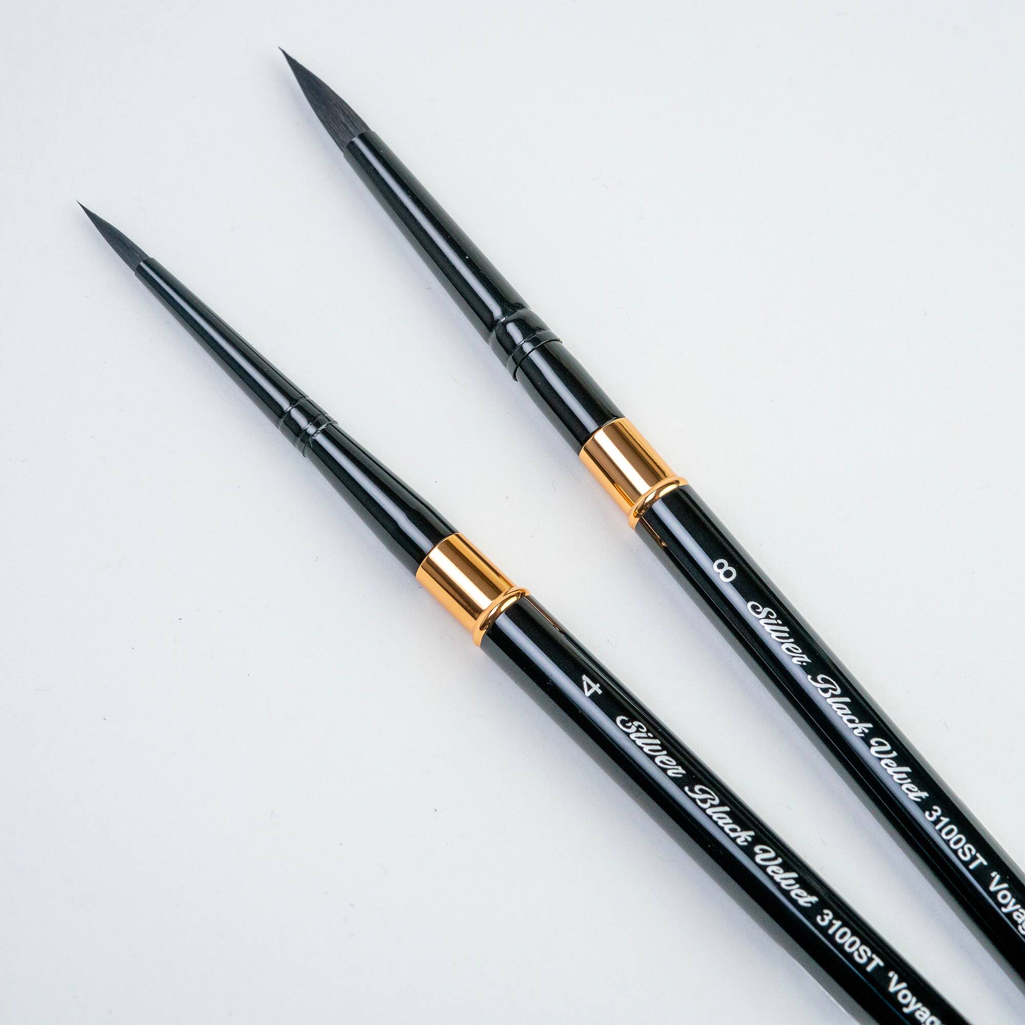 Silver Brush Limited Black Velvet® Large Travel Round Brushes Set